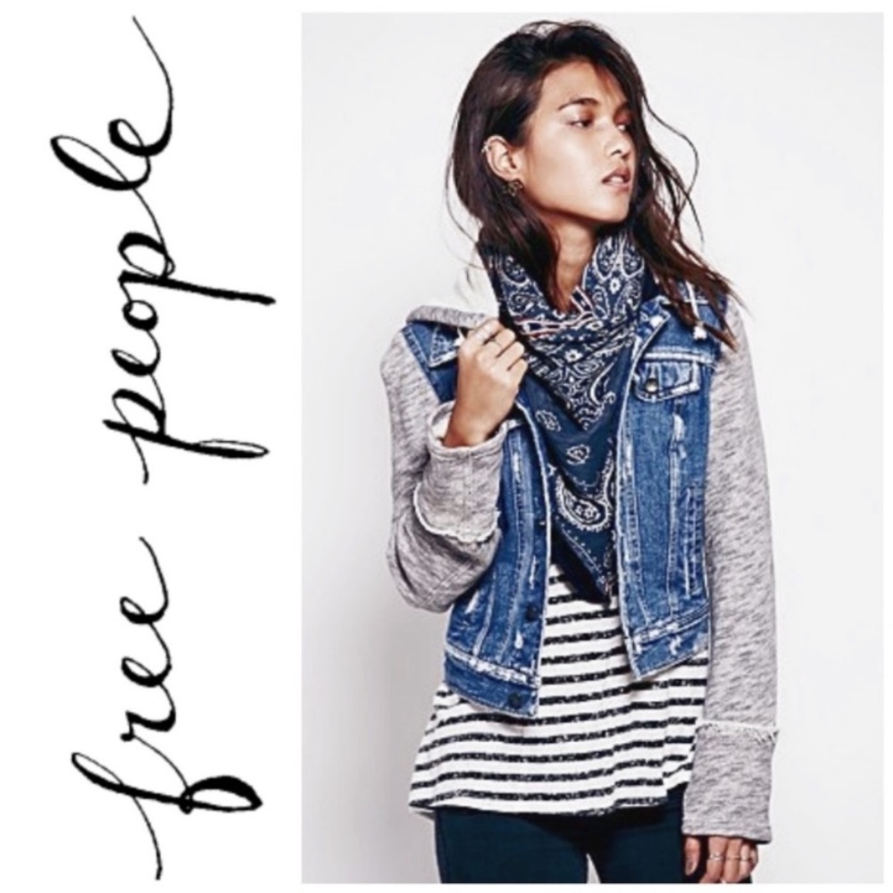 Free People Distressed Jean Jacket